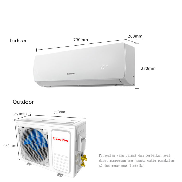 Changhong AC Wall Mounted Split Low Watt 1 PK - CSC-09RDX4
